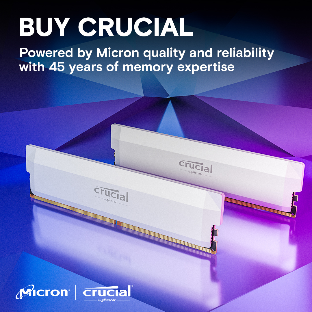 Crucial Pro Overclocking 32GB Kit (16GBx2) DDR5-6000 UDIMM White- view 6