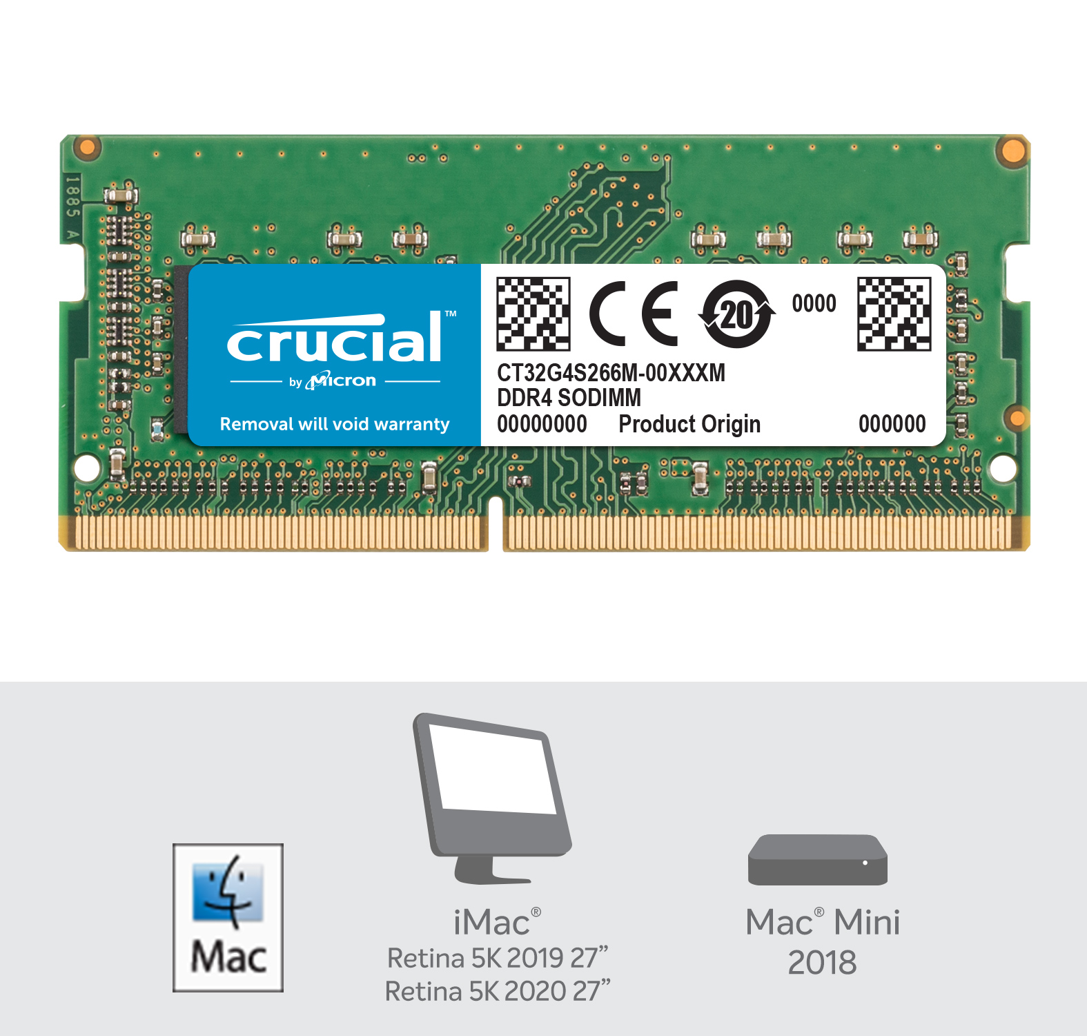 Crucial 32GB DDR4-2666 SODIMM for Mac | CT32G4S266M | Crucial.com