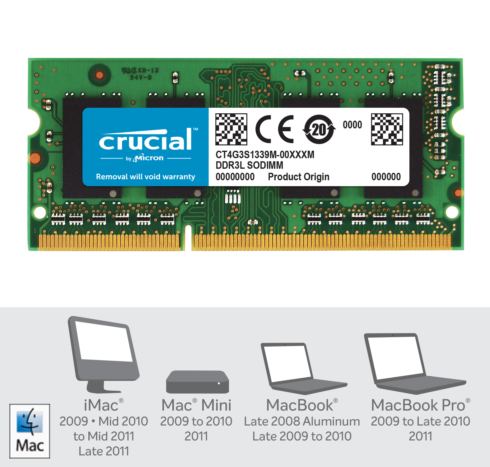 Crucial 4GB DDR3L-1333 SODIMM Memory 