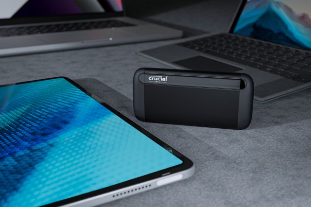Crucial - disque ssd externe - x8 portable - 1to - usb-c 3.1 (ct1000x8ssd9)  CT1000X8SSD9 - Conforama