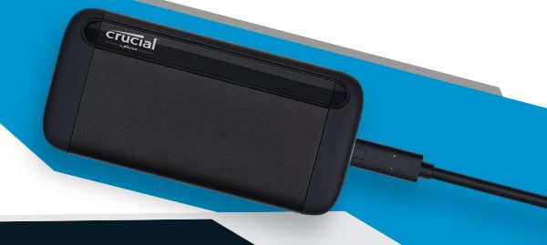 Crucial X8 2To SSD Portable - Jusqu'à 1050Mo, s …