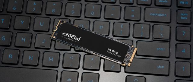 CRUCIAL DISQUE SSD Interne 2To M.2 PCIe Gen3 NVMe 3500Mo/s P3