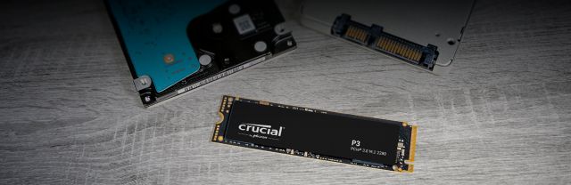 Crucial P3 500Go M.2 PCIe Gen3 NVMe SSD interne - Jusqu'à 3500Mo/s