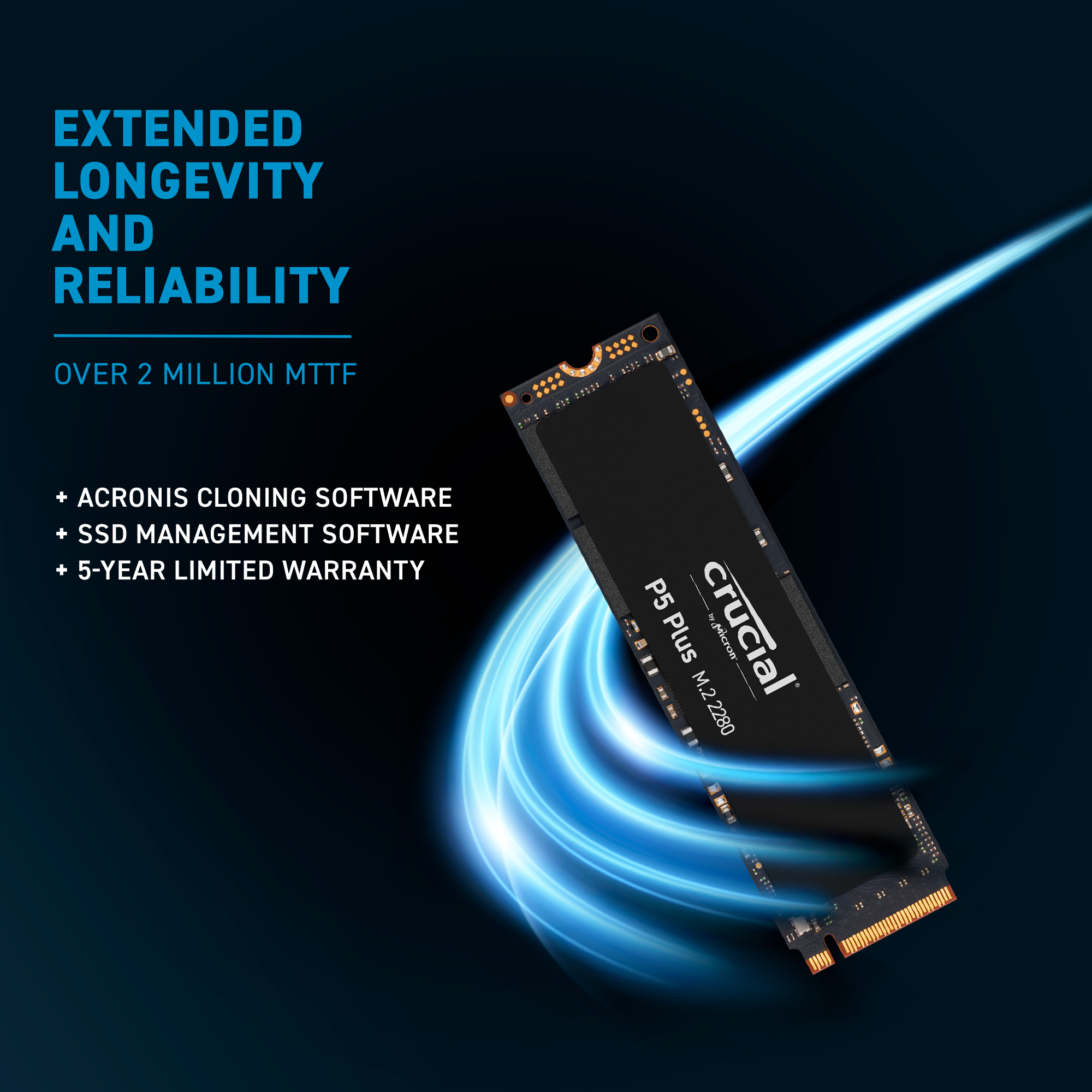 Crucial P5 Plus 1TB PCIe M.2 2280SS Gaming SSD | CT1000P5PSSD8 | Crucial.com